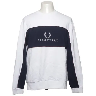 Sweatshirt (Weiß, Blau) von Fred Perry Sportswear Baumwolle, Elasthan
