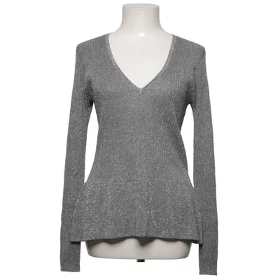 Strickpullover (Grau, Silber) von Veronica Beard Metallfaser, Polyester, Viskose