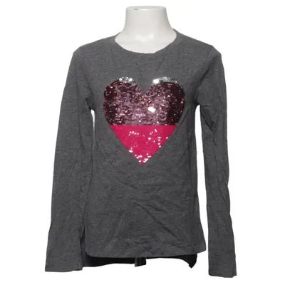 Long sleeve T-shirt (Gray, Pink, Silver) from Gap Kids Cotton, Polyester