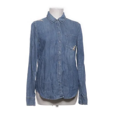 Denim blouse (Blauw) van A.G. Katoen, Tencel