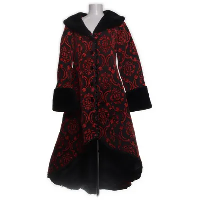 Coat (Black, Red) from Dracula Clothing Cotton
