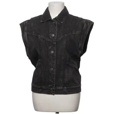 Denim vest (Gray) from Bershka Denim Cotton