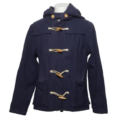 Dufflecoat (Blau) von Velour Polyamid, Wolle