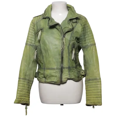 Bikerjack (Groen) van Freaky Nation Leer