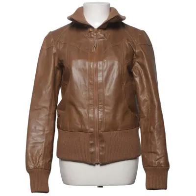 Leather jacket (Brown) from Vero Moda Jeans Leather