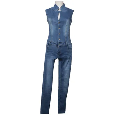 Buksedragt (Blå) fra Miss Natalie Bomuld, Elastan, Polyester, Viscose