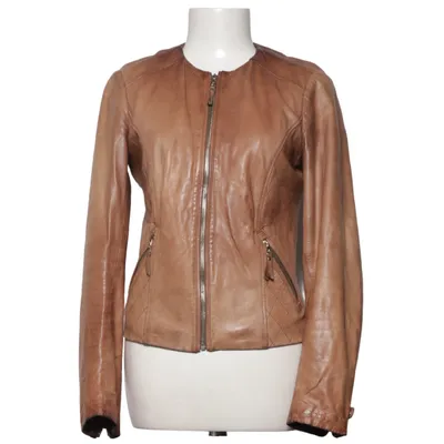 Läderjacka (Brun) från Massimo Dutti Skinn