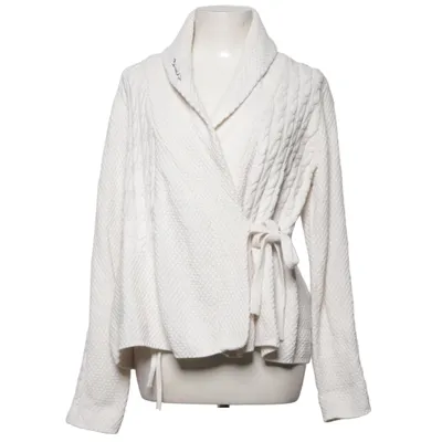Wrap cardigan (White) from Bondelid Acrylic, Cotton