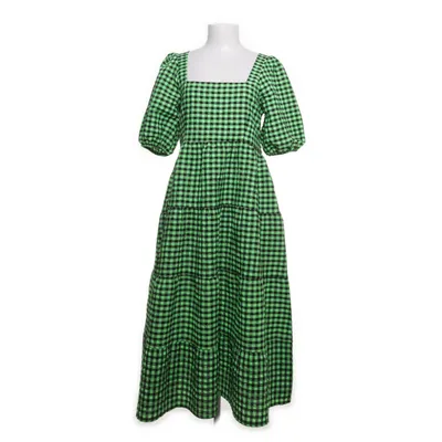 Långklänning (Grön, Flerfärgad) från Cras Polyester, Viskos