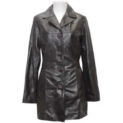 Veste longue en cuir (Marron) de Rocco Barocco Cuir, Polyester