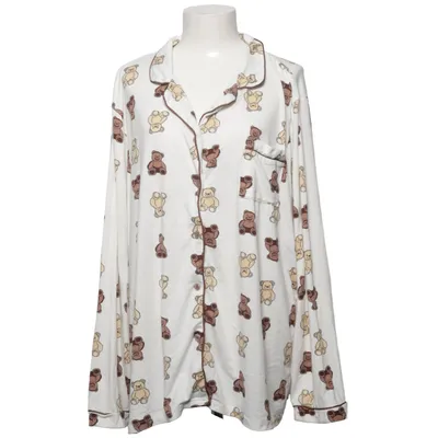 Pyjamasskjorta (Vit, Brun) från Loungeable Elastan, Polyester