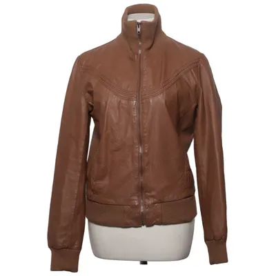 Læderjakke (Brun) fra R&D Læder, Polyester