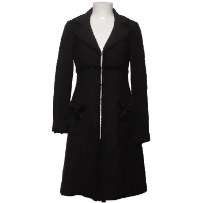 Coat (Black) from Nanette Lepore Acetate, Acrylic, Polyamide, Wool