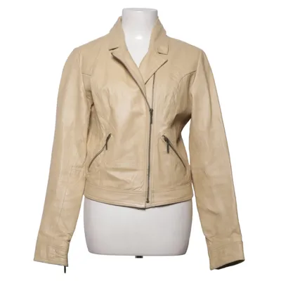 Veste de motard (Beige) de Sara Kelly by Ellos Polyester, Cuir