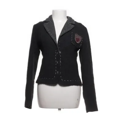 Blazer (Gray) from Liqu Polyester, Viscose, Wool