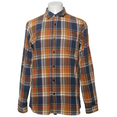 Flannel shirt (Blue, Orange, Multicolored) from PL & CO Casual Attire Cotton