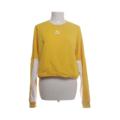 Sweatshirt (Yellow, White) from Puma Cotton, Elastane, Polyester
