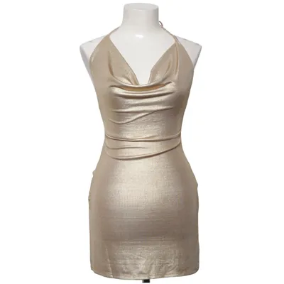 Kjole (Guld) fra Fashion Nova Elastan, Polyester