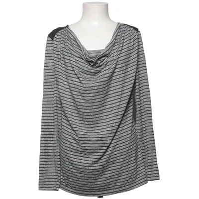 T-shirt à manches longues (Gris, Noir) de Ml Coton, Lin, Viscose