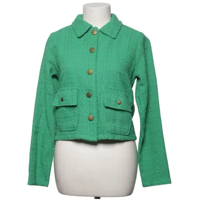 Blazer (Green) from Trendyol Acrylic, Cotton, Polyester, Viscose