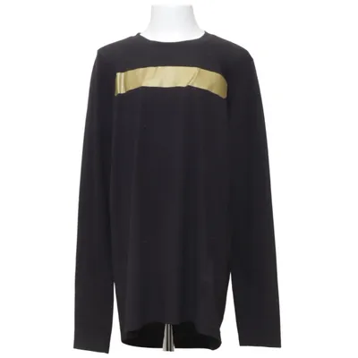 Långärmad t-shirt (Svart, Gul) från A-Z Bomull, Elastan, Polyester