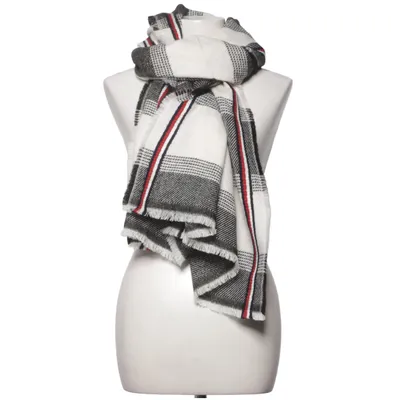 Halsduk (Vit, Svart, Röd) från Tommy Hilfiger Akryl, Metallfiber