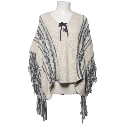 Poncho (Beige, Svart) från DeVal Woman Akryl, Bomull, Polyamid