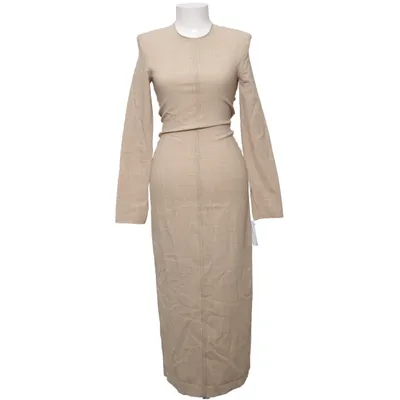 Maxi jurk (Beige) van Zara Elastaan, Polyester, Wol