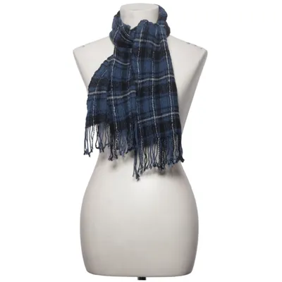 Scarf (Blue, Black) from Dobber Viscose, Wool