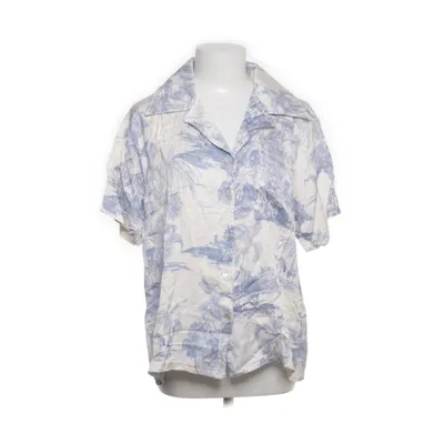 Short sleeve shirt (Blue, White) from Senes Silk, Viscose
