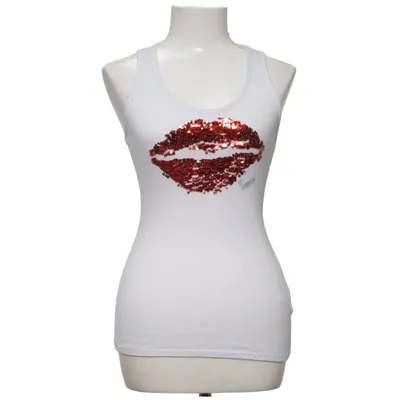 Tank Top (White) from Guess Cotton, Elastane