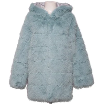 Veste en fourrure (Bleu) de Fashion Collection