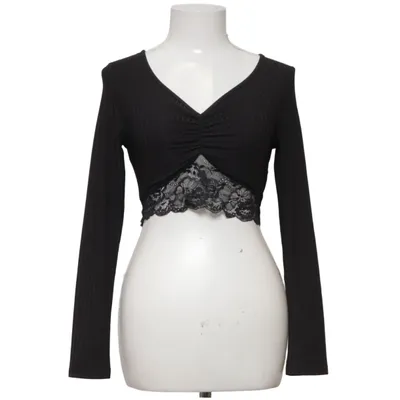 Crop top (Black) from Shein Elastane, Polyester