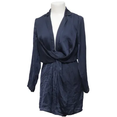 Wrap blouse (Blue) from Missguided Petite Polyester