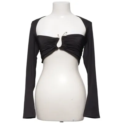 Crop top (Black) from Oh Polly Elastane, Polyester