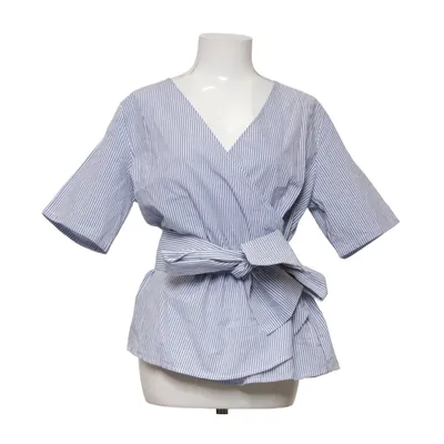 Wikkelblouse (Blauw, Wit) van Lindex Katoen