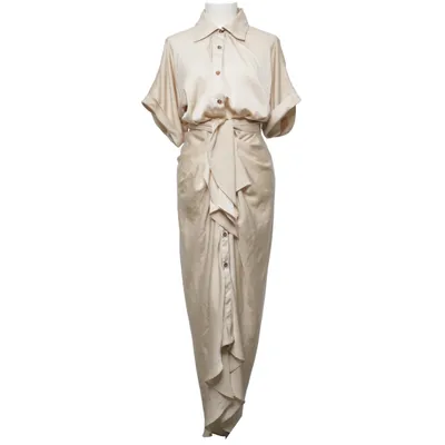 Robe chemise (Beige) de Fashion Nova Polyester