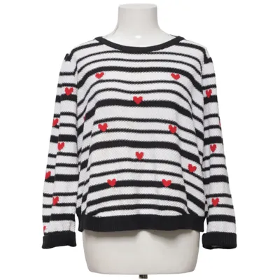 Pull-over (Noir, Blanc, Rouge) de Laura Kent Acrylique, Coton