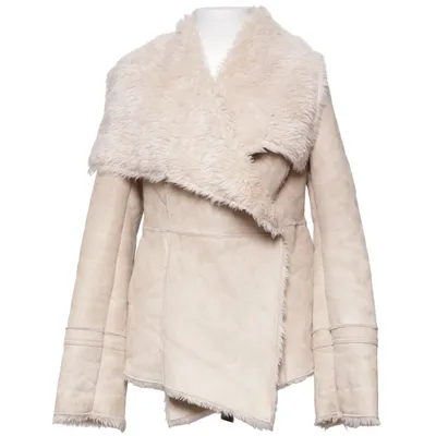 Veste en peau de mouton retournée (Beige) de Soul River Acrylique, Polyester
