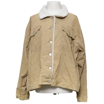 Gefütterte Jeansjacke (Beige) von Boohoo Blue Baumwolle, Polyester