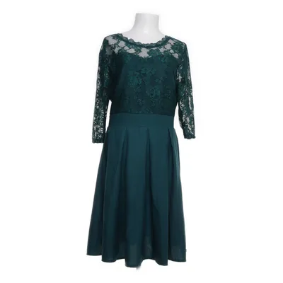 Cocktailkjole (Grøn) Bomuld, Polyester