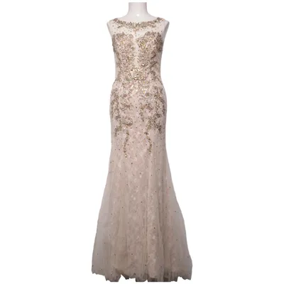 Aftonklänning (Beige, Flerfärgad) från Edressit