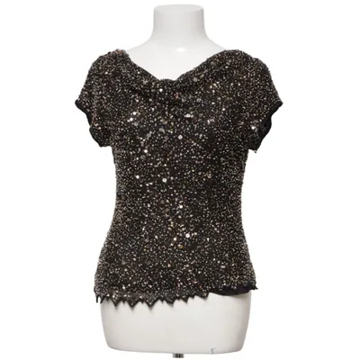 Top (Zwart, Goud, Zilver) van Nostalgia Polyester, Zijde