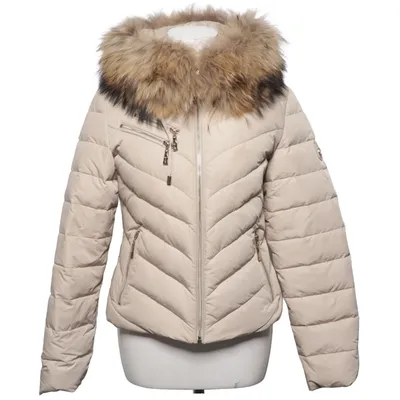 Down jacket (Beige) from Hollies Stockholm Cotton, Down, Feather, Polyester