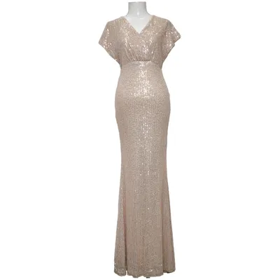 Abendkleid (Beige) von Faeriesty Elasthan, Polyester