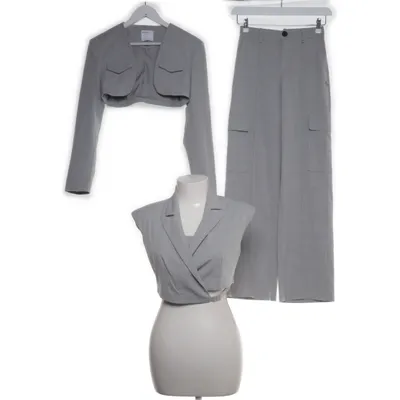 Suit (Gray) from Bershka Polyester, Viscose, Elastane
