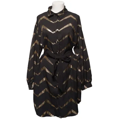 Blousejurk (Zwart, Goud) Polyester