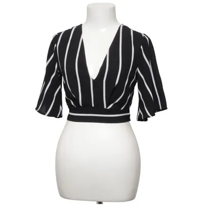 Blouse portefeuille (Noir, Blanc) de Charlotte Russe Élasthane, Polyester