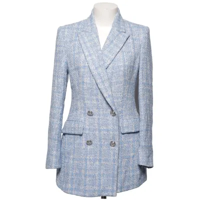 Kavaj (Blå, Vit) från Zara Bomull, Polyester, Viskos