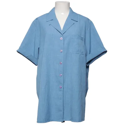 Kortärmad skjorta (Blå) från Donna Lisa Polyester, Viskos